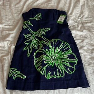NWT Lilly Pulitzer strapless Navy Dress